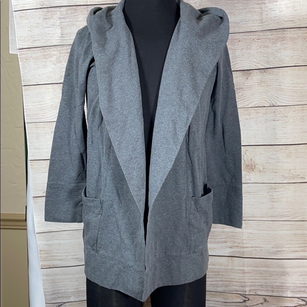 Loft Hooded Open Front Sweatshirt
